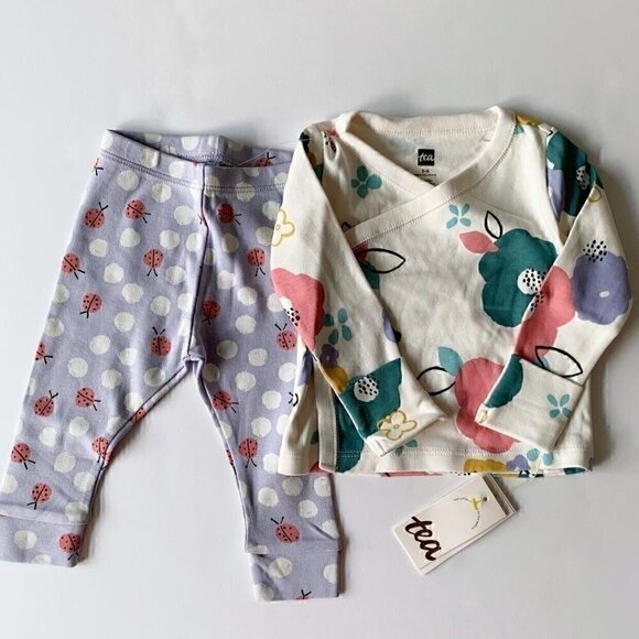 NWT Tea Collection Top And Pants Set, 0-3 Months 3-6 months - Picture 1 of 7